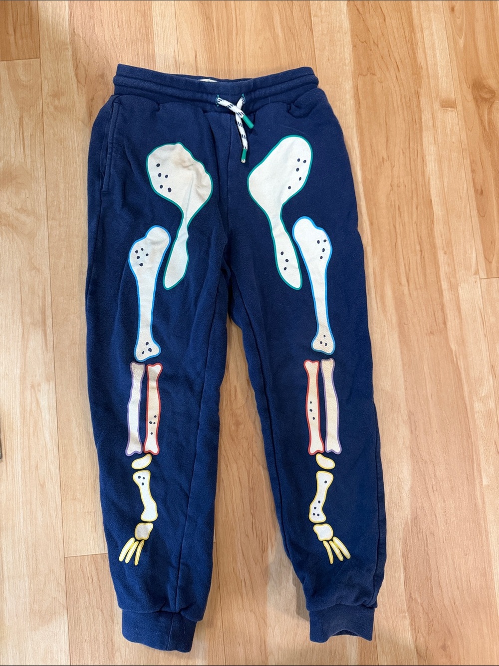 Mini Boden Glow in the Dark Skeleton Joggers